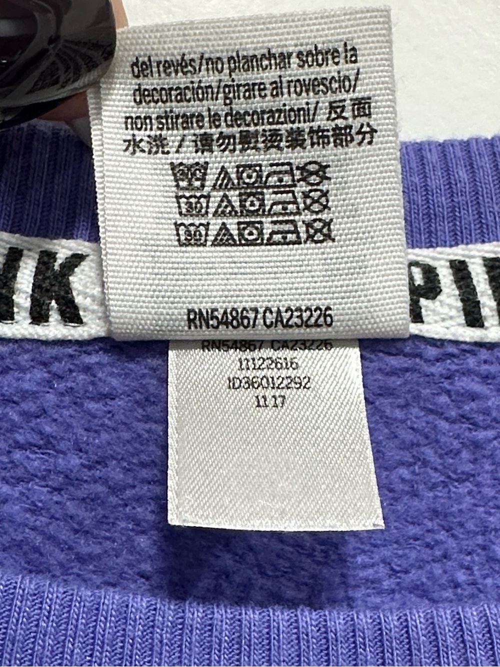 PINK Victoria's Secret Crewneck Sweatshirt - Size Large - Picture 7 of 7